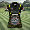 Maxcorners Personalized Veteran America 250 Polo Shirt Yellow Accent, Golf Shirts For Women, Women’s Golf Apparel LM1507