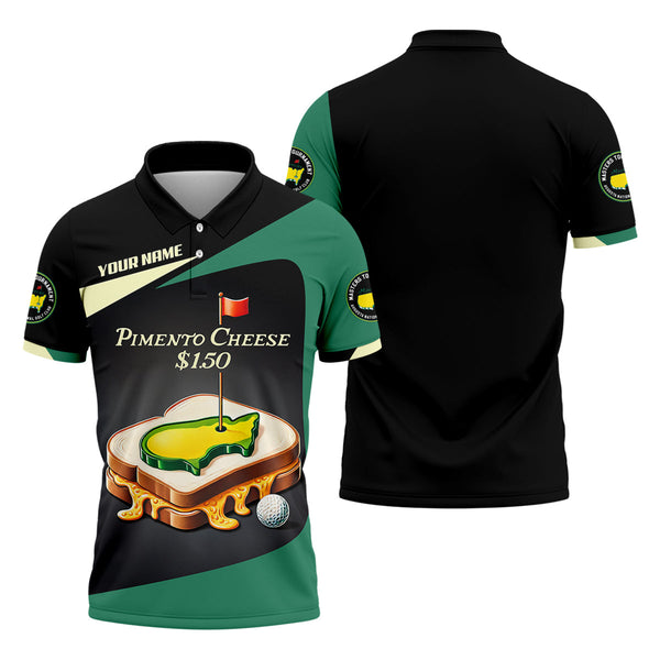 Maxcorners Pimento Cheese Augusta Golf Course Custom Men's Golf Polo Shirt, Funny Golf Gifts