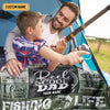 Maxcorners Reel Cool Dad Fishing Life Custom Name Blanket, Fishing Blanket, Gift For Fishing Lover, Dad Fishing Gift LM0201