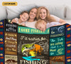 Maxcorners Gone Fishing I'd Rather Be Fishing Custom Name Blanket, Presents For Fishermen, Gift For Fishing Lover LM0201