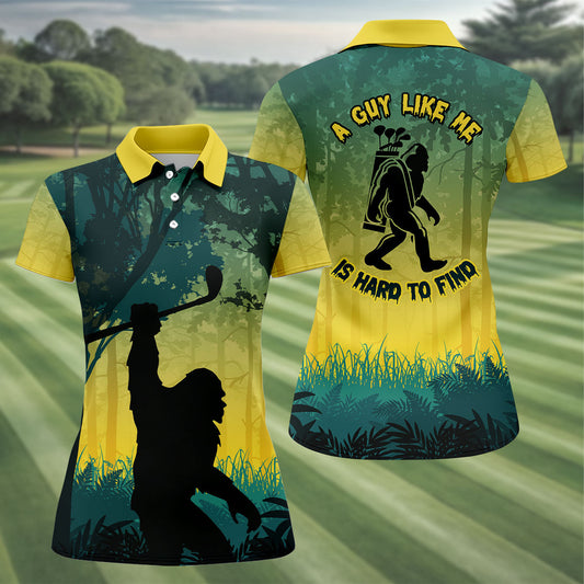 Maxcorners Bigfoot A Guy Like Me Is Hard To Find T-Shirt, Women’s Golf Polo, Women’s Golf Apparel LM1507