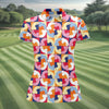 Maxcorners Funny Adult Retro Checkered Novelty Golf Shirt, Golf Tops For Women, Ladies Golf Top LM1507