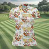 Maxcorners Surfing Santa Tropical Christmas Golf Polo Shirt, Golf Shirts For Women, Women's Golf Apparel LM1507