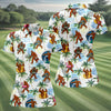 Maxcorners Tropical Bigfoot Surfing Fishing Beach Golf Shirt, Golf Tops For Women, Ladies Golf Shirts, Women’s Golf Apparel LM1507