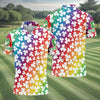 Maxcorners Rainbow Shamrock St Patrick's Day Golf Shirt, Golf Tops For Men, Polo Shirts For Men, Golf Shirts For Men