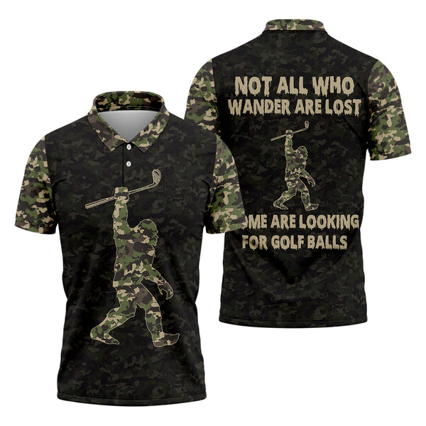 Maxcorners Funny Bigfoot Men's Golf Polo Shirt, Funny Golf Shirt, Gift For Golfers