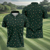 Maxcorners Dark Stout Beer St Patrick's Day Green Shamrock Golf Shirt, Polo Shirts For Men, Golf Shirts For Men