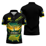 Maxcorners Custom Augusta Golf Course Polo Shirt, Golfing Apparel, Mens Golf Gift, Funny Golf Shirt