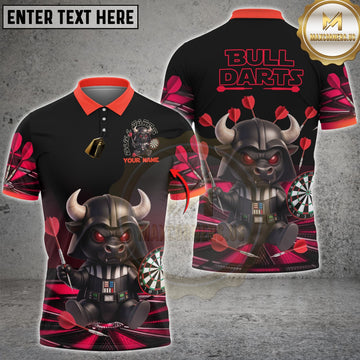 Maxcorners Darts Bull Darth Bullseye Multicolor Customized Name, Team Name 3D Shirts