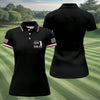Maxcorners Black Best Papa By Par Embroidered Golf Polo Shirt, Ladies Golf Tops, Women’s Golf Polo LM1507