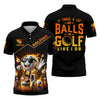 Maxcorners It Takes a Lot of Balls to Golf the Way I Do Custom Men's Golf Polo Shirt, Funny Golf Shirt, Dad Golf Gift