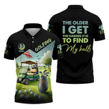 Maxcorners The Older I Get Custom Men's Golf Polo Shirt, Funny Golf Shirt, Dad Golf Gift