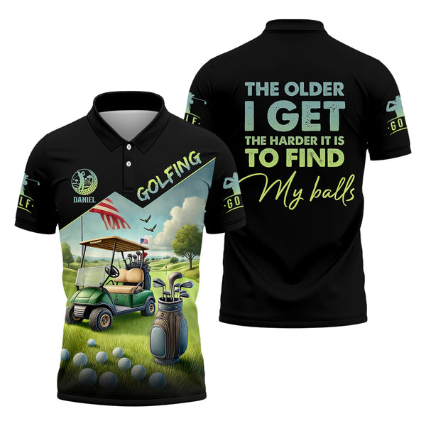 Maxcorners The Older I Get Custom Men's Golf Polo Shirt, Funny Golf Shirt, Dad Golf Gift