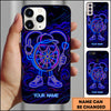 Maxcorners Neon Cool Dartboard Character Glow Style Personalized Name 3D Phone Case