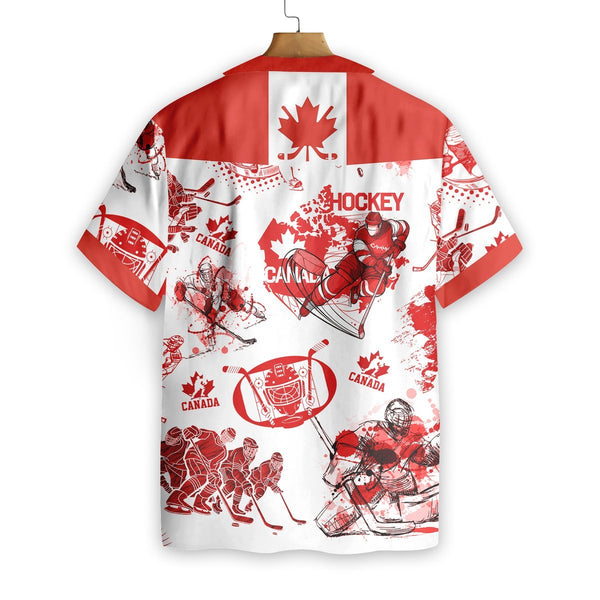 Maxcorners Hockey Canada Hawaiian Shirt