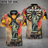 Maxcorners Dart Shirt Liberty Urban Art Dartboard Multioptions Personalized Name, Team Name Unisex 3D Shirt (4 Colors)