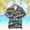 Custom Classic Car Photo Hawaiian Shirt, Floral Pattern, Summer Gift