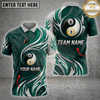 Maxcorners Yin Yang Eight Ball Abstract Ribbon Pool Apparel Multicolor Customized Name, Team Name 3D Shirts