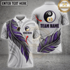 Maxcorners Yin Yang Eight Ball Feathered Graphic Pool Jersey Multicolor Customized Name, Team Name 3D Shirts