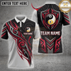 Maxcorners Yin Yang Eight Ball Shadow Tribal Pool Player Shirt Multicolor Customized Name, Team Name 3D Shirts