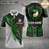 Maxcorners Yin Yang Eight Ball Shadow Tribal Pool Player Shirt Multicolor Customized Name, Team Name 3D Shirts