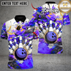 Maxcorners  Bowling Blast Multicolor Customized Name, Team Name 3D Shirts