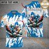 Maxcorners Ink Broken Pattern Bowling Jersey Multicolor Option Customized Name, Team Name 3D Shirt