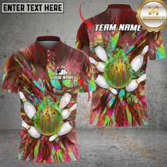 Maxcorners Ball And Pins Magic Art Bowling Jersey Multicolor Options Personalized Name, Team Name 3D Shirt