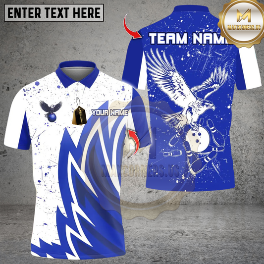 Maxcorners Bowling Eagle League Uniform Multicolor Customized Name, Team Name 3D Shirts