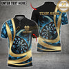 Maxcorners Darts Luxury Gold Flame Dartboard Premium Multicolor Customized Name, Team Name 3D Shirts
