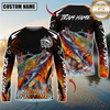 Maxcorners Fishing Fire Touch Custom Name & Team Name 3D Shirts