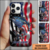 Maxcorners Fishing Phone Case Patriotic Style Personalized Name Phone Case (8 Fish Species)