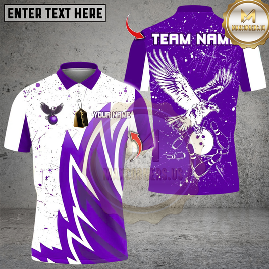 Maxcorners Bowling Eagle League Uniform Multicolor Customized Name, Team Name 3D Shirts