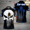 Maxcorners Darts Triple Arrow Punisher Skull Personalized Name, Team Name Shirt (4 Colors)