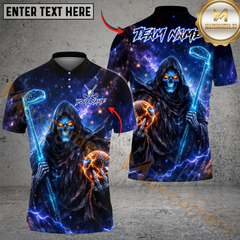 Maxcorners Reaper Power Swing Golf Polo Customized Name, Team Name 3D Shirts (4 Colors)