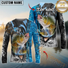 Maxcorners Fishing Sparkling Water Smoke Pattern Design Custom Name & Team Name 3D Shirts