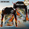 Maxcorners Fishing Fire Touch Custom Name & Team Name 3D Shirts