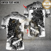 Maxcorner Angry Wolf Bowling Design Multicolor Customized Name, Team Name 3D Shirts