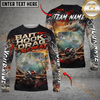 Maxcorners Fishing Bait Hook Drag Repeat Custom Name & Team Name 3D Shirts