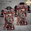 Maxcorners Darts Hip Hop Girl & Pitbull Dog Diamond Multicolor Customized Name, Team Name 3D Shirts