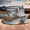 Maxcorners Fishing Camo Faith Hook Personalized Name 3D Bucket Hat (12 Fish Species)