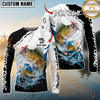 Maxcorners Fishing Water Flow Custom Name & Team Name 3D Shirts