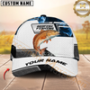 Maxcorners Fishing Blue Smoke Hexagon Pattern Personalized 3D Cap