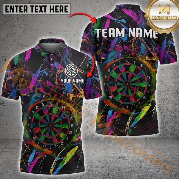 Maxcorners Darts Splash Dart Zone Personalized Name 3D Unisex Shirt