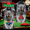 Maxcorners Pool Game Tops Tribal Pattern Billiards Multicolor Customized Name 3D Shirt