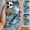 Maxcorner Fishing Compass Water Splash Personalized Name 3D Phone Case (10 Fish Species)