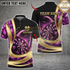 Maxcorners Darts Luxury Gold Flame Dartboard Premium Multicolor Customized Name, Team Name 3D Shirts