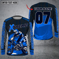 Maxcorners Biker's Pride Personalized Name 3D Shirt