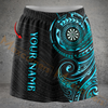 Maxcorners Darts Black Gold Tribal Maori Dartboard Personalized 3D Skirts With Shorts