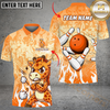 Maxcorners Bowling Giraffe Multicolor Customized Name, Team Name 3D Shirts